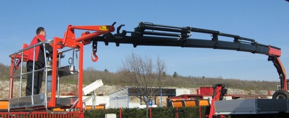 Palfinger Crane PK 24001 with Work Basket and Cargo Platform for Kostt