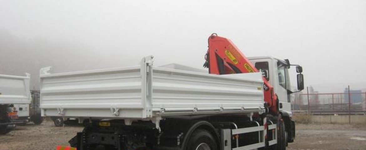 Palfinger dizalica PK 15500 i trostrani kiper TK 115B za Strada