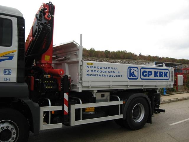 Palfinger dizalica PK 18500 i trostrani kiper TSK 115 za Man Psc – GP Krk