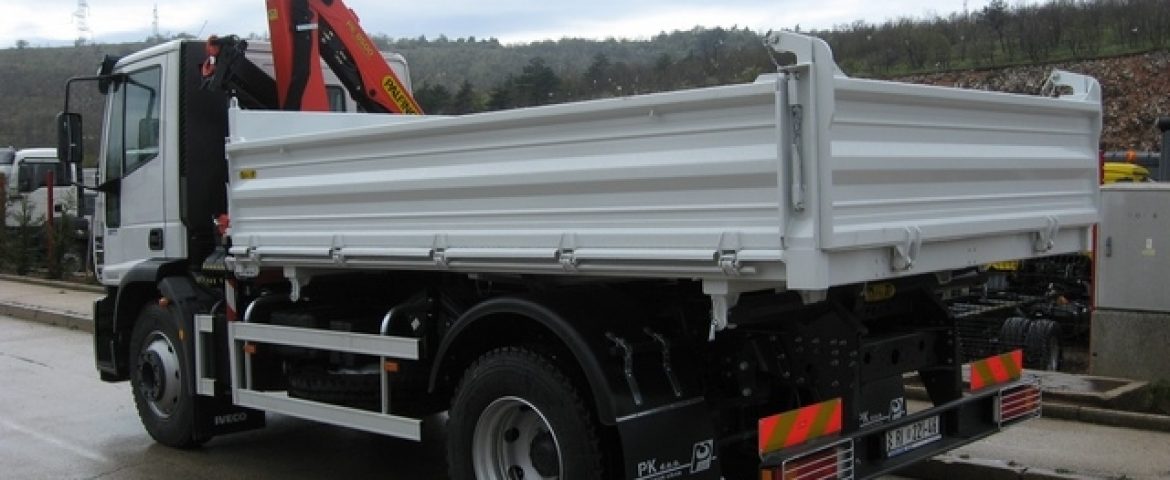 Palfinger Crane PK 8500 and Three-Way Tipper TSK 65C for Eurokamion