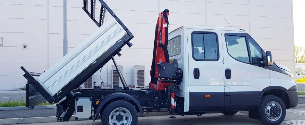 Palfinger PC 2700 B crane and three-way tipper for Vodovod Brač