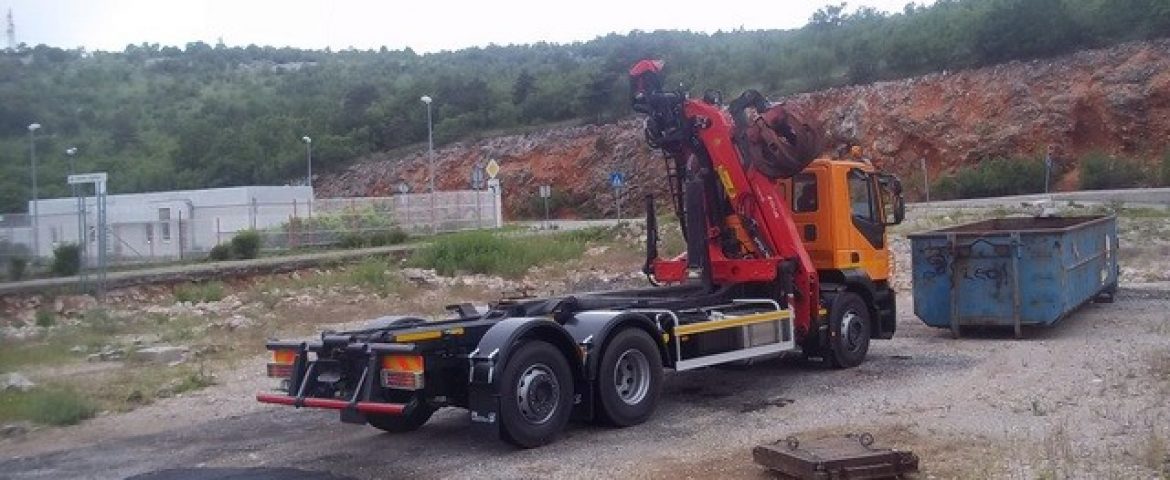 Palfinger Crane M110Z82 and Container Hook Loader for Metis