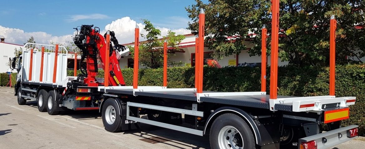 Palfinger Epsilon dizalica M110Z82 šumarska platforma i šumarska prikolica PSM 200 za Unsko-Sanske šume