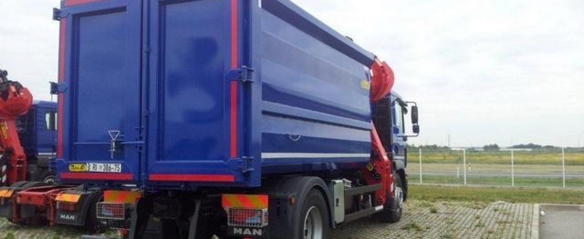 Palfinger Epsilon dizalica M110Z i stražnji komunalni kiper SKK 115 za Man Psc – Metal Produkt