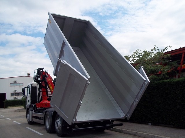 Three Palfinger Epsilon Cranes M110Z and Rear Municipal Tippers SKK 160 for C.I.B.O.S.