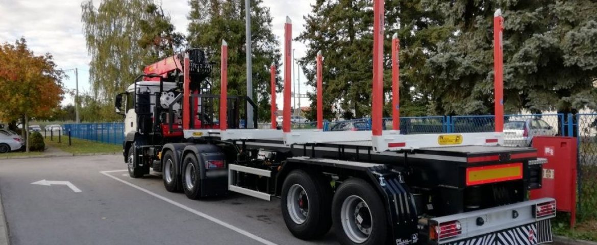 Palfinger Epsilon dizalica S260L87 i šumarska poluprikolica PPSM 32 za tvrtku Spačva d.d.