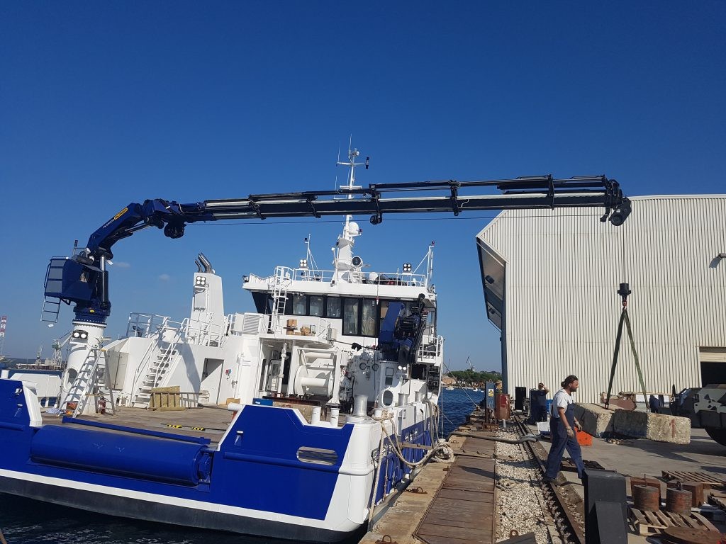 Dvije Palfinger Marine dizalice PK 65002 (M) hybrid verzija i PK 90002 M za Brodogradilište Tehnomon