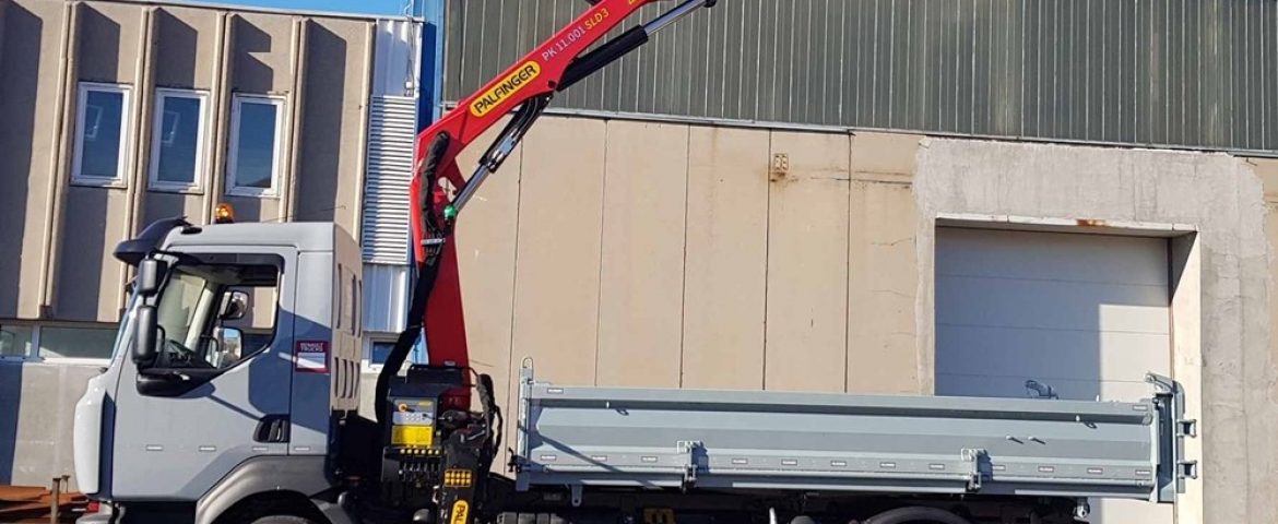 Palfinger PK 11.001 SLD3 crane and three-way tipper for RIMA GRADNJA