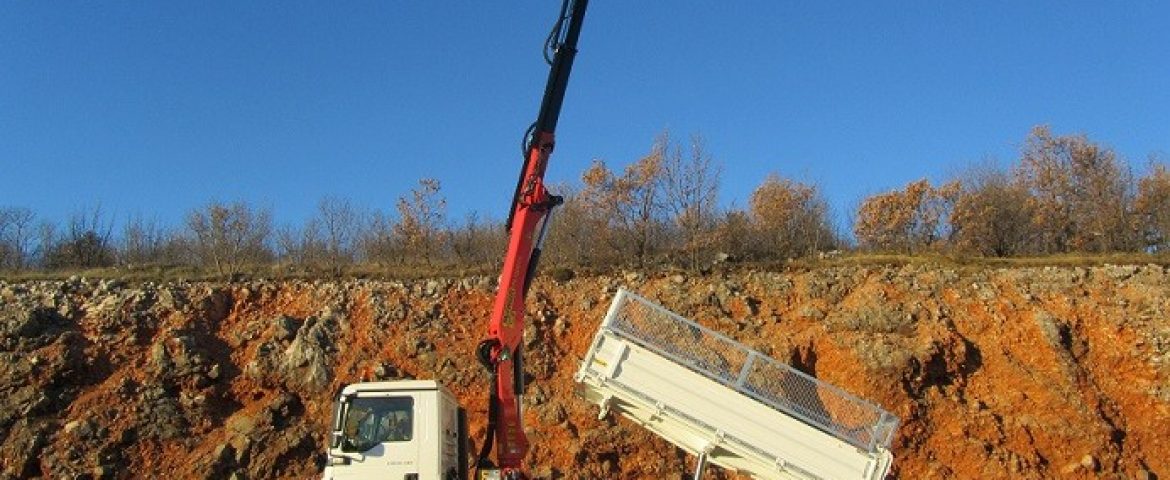 Palfinger Crane PK 13001-K and Three-Side Tipper TK 115 for Kombel d.o.o.