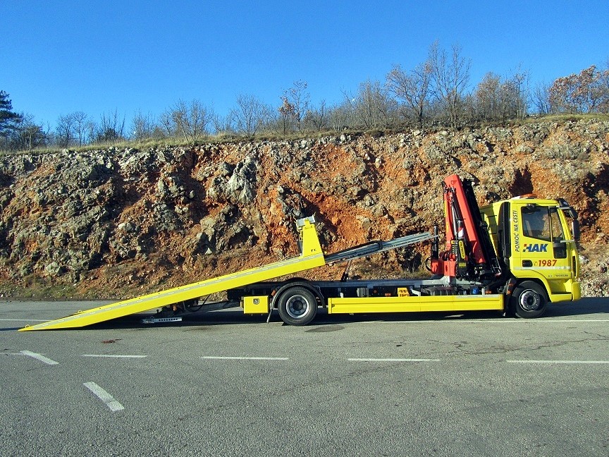 Palfinger PK 13500T and HK130 Sliding Platform for HAK d.d.