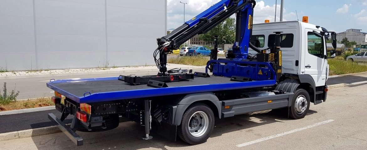 Palfinger dizalica PK 13500T i fiksna platforma za Gradski parking Skopje
