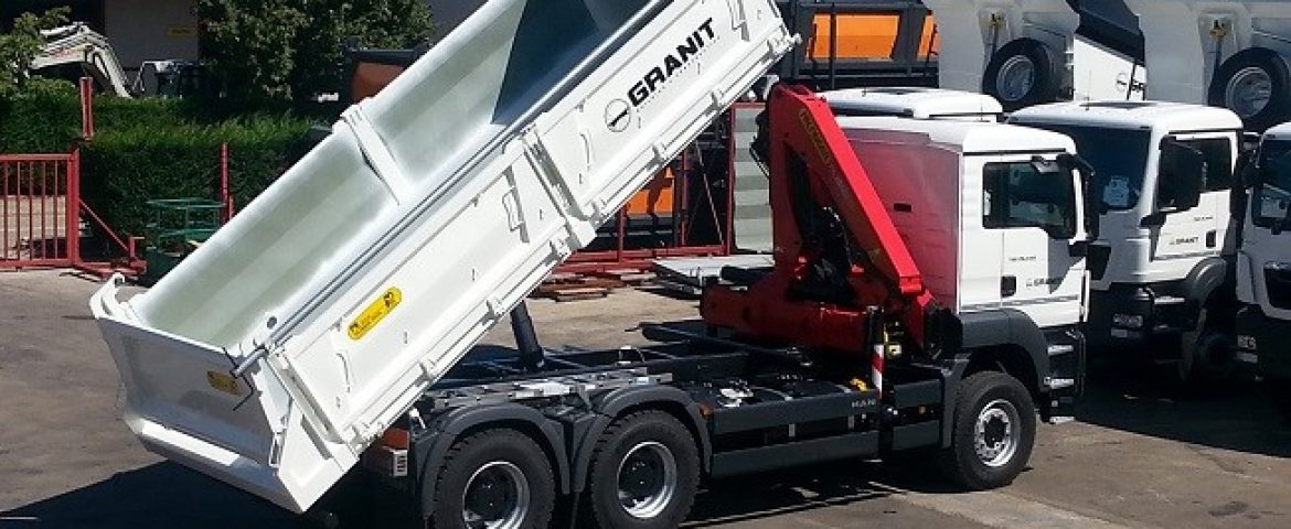 Palfinger PK 19.001 SLD and Three-Way Tipper for GD Granit AD Skopje