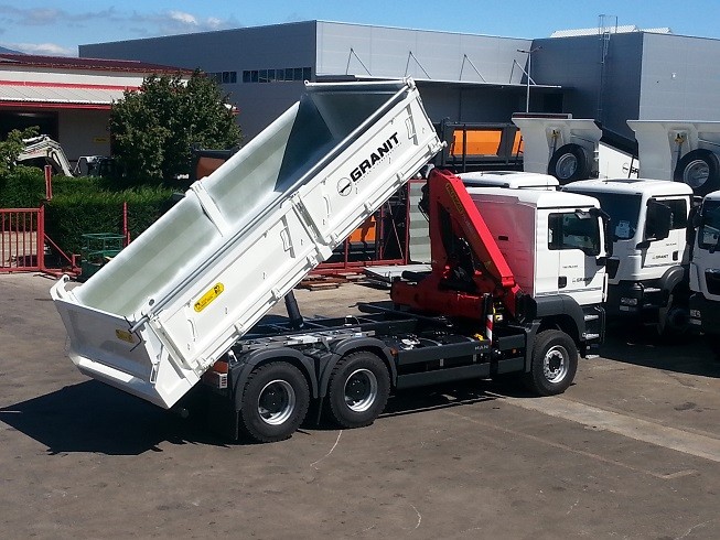 Palfinger PK 19.001 SLD and Three-Way Tipper for GD Granit AD Skopje