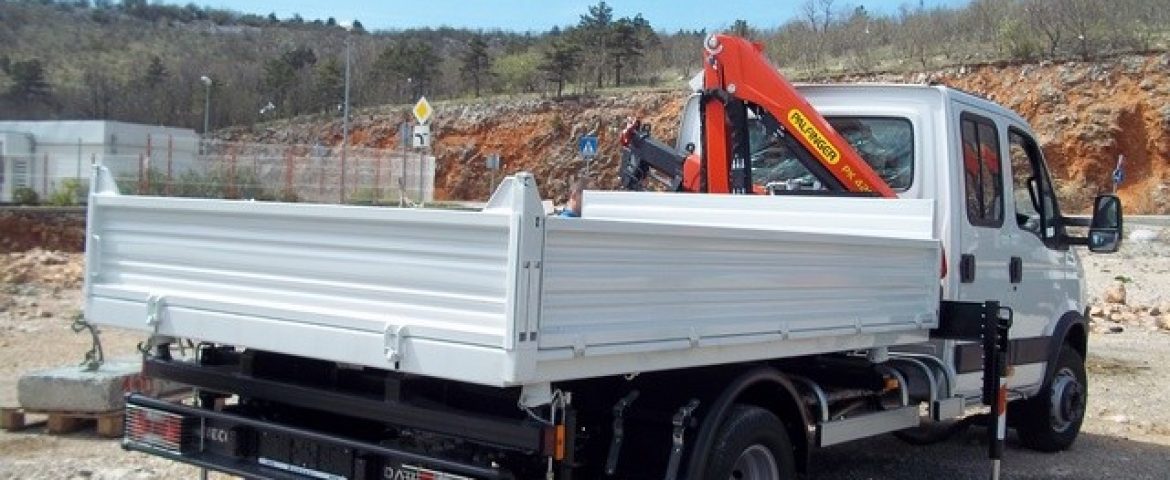 Palfinger dizalica PK 4200 i trostrani kiper TK 35 za Benussi – Vrelo Rab