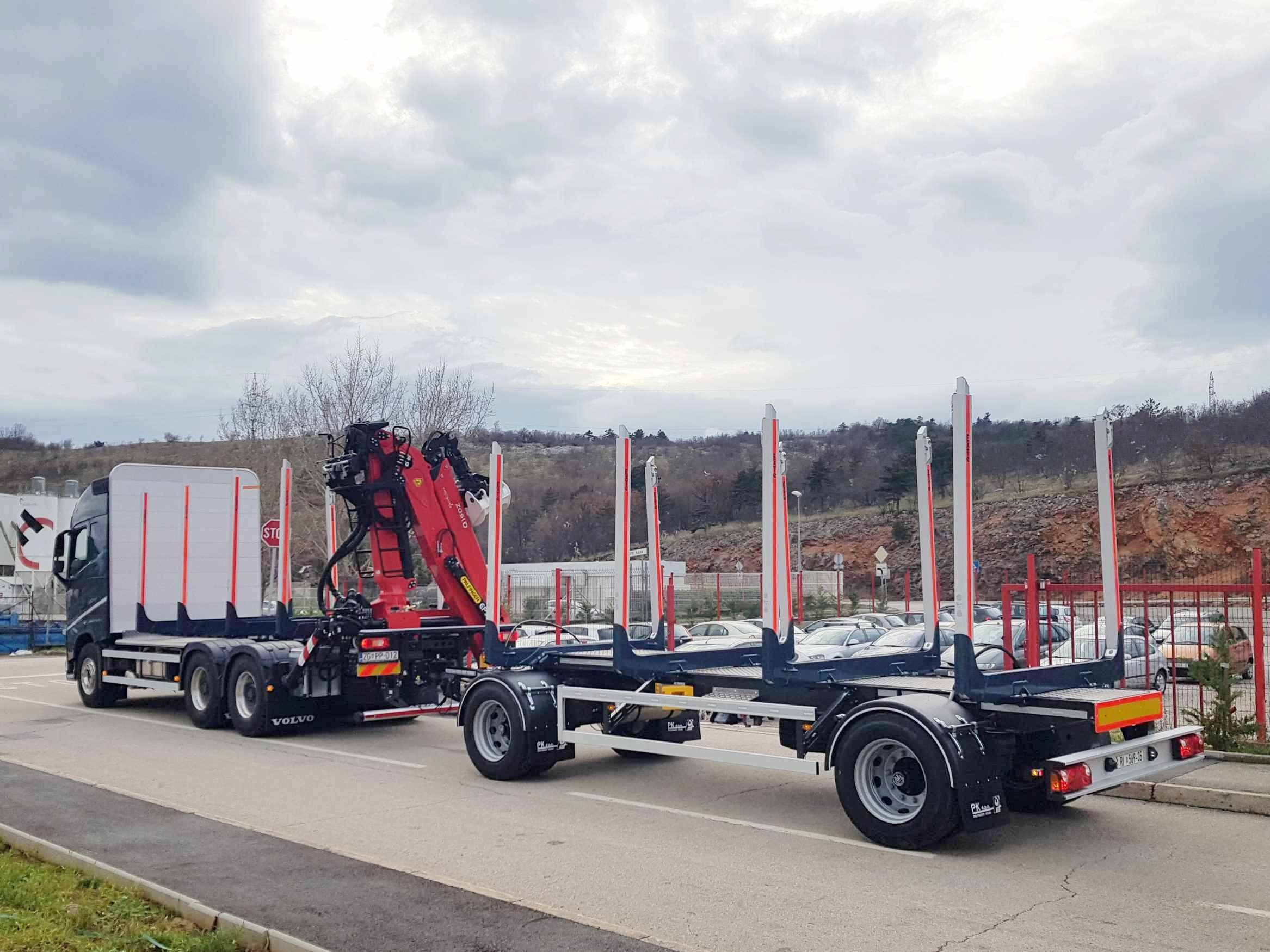 Palfinger Epsilon dizalica Q150Z96 i šumarska prikolica za PPS GALEKOVIĆ