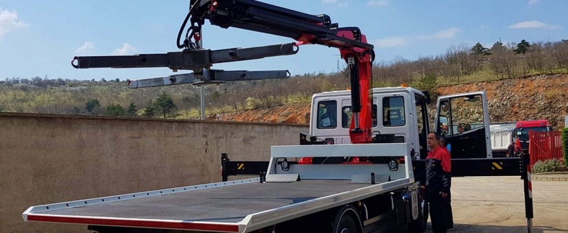 Pauk nadogradnja s Palfinger dizalicom PK 17500T C i fiksnom platformom F 100 za Grad Zenica
