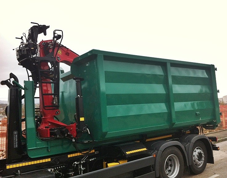 Roll-Off Container with Palfinger Epsilon Crane C80L for Flora VTC d.o.o.