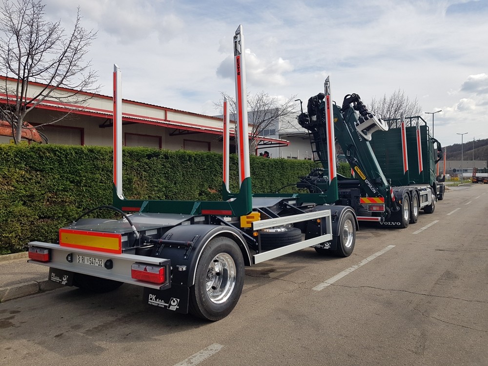Forestry superstructure with Palfinger Epsilon M110Z79 crane and PSM 180 trailer for UPTO Benšak