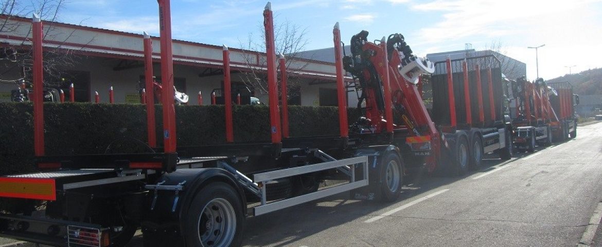 Forestry Setup with M110Z79 Cranes and PSM 240 Trailers for Hrvatske šume d.d.