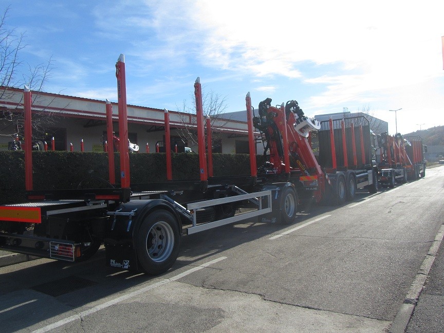 Forestry Setup with M110Z79 Cranes and PSM 240 Trailers for Hrvatske šume d.d.