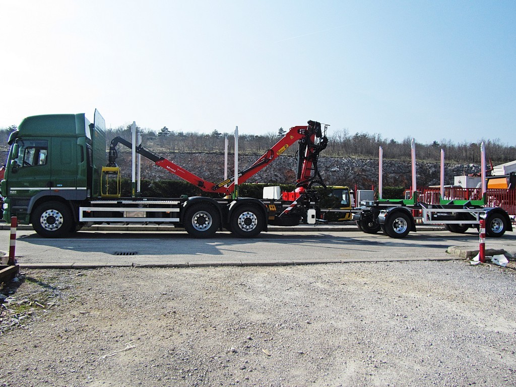 Forestry Superstructure with Palfinger Epsilon Crane M110Z82 and PSM 180 Trailer for UPTO Benšak