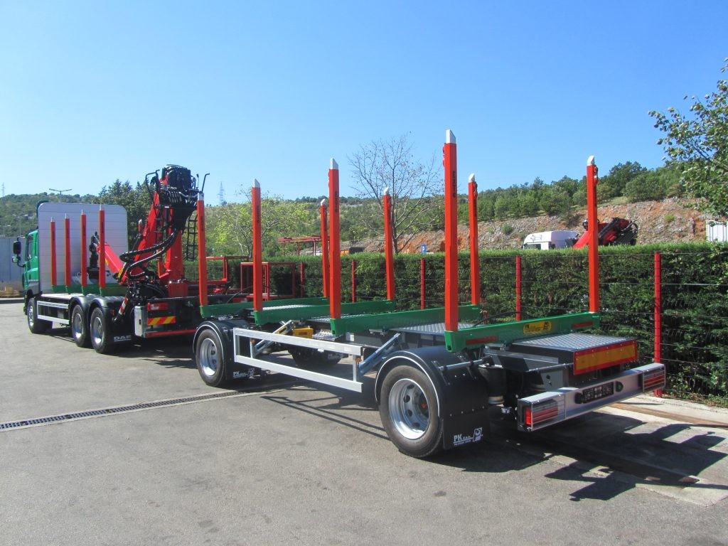 Forestry truck upgrade with Palfinger Epsilon M120Z Crane and PSM 200 Forestry Trailer for Pilana Jaklić