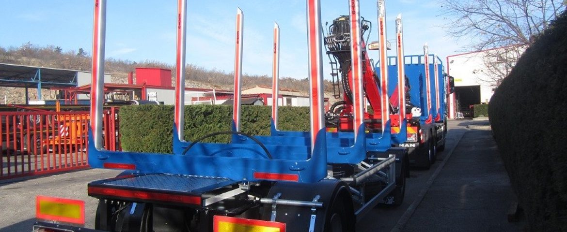 Forestry Setup with Q150Z79 Crane and PSM 180 Trailer for Pilana Pečenec