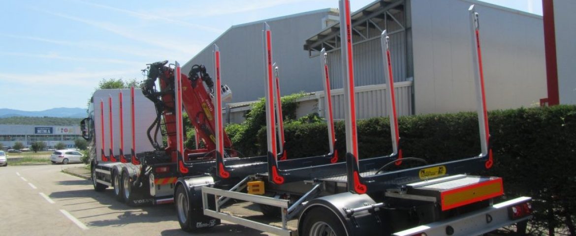 Q150Z Forestry Crane and PSM 200 Trailer for Galeković