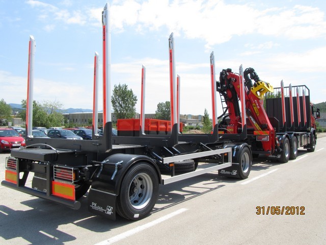 Three Fully Equipped Forestry Compositions for Scania BiH with Palfinger Epsilon Crane Q150Z and PSM 200 Trailer