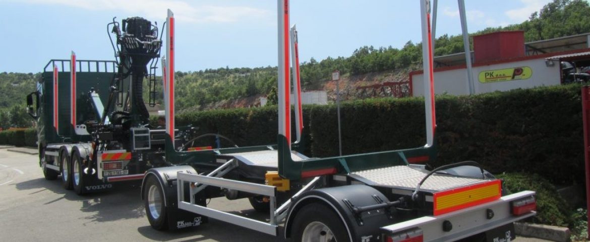 Forestry Platform with Palfinger Epsilon M110Z Crane and PSM 180 Forestry Trailer for UPTO Benšak