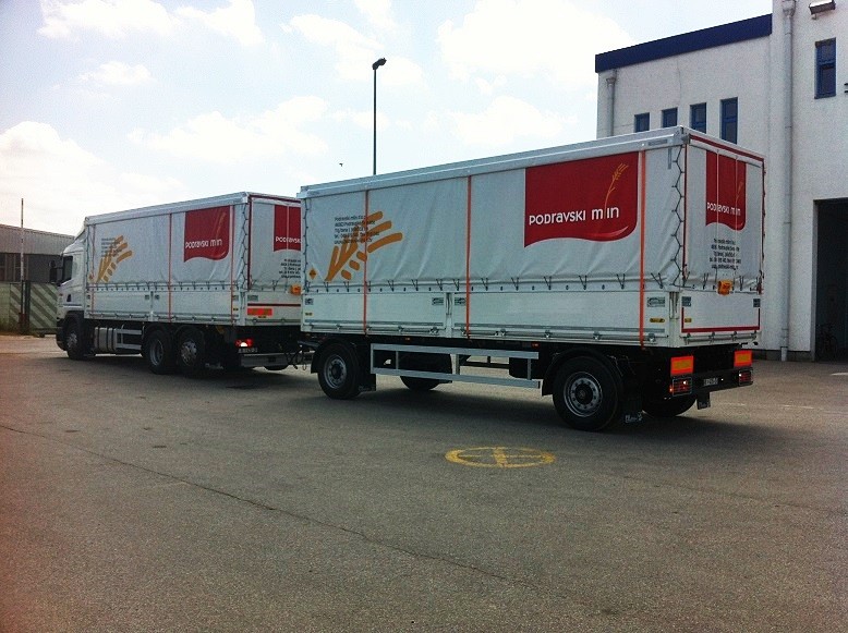Platform and PTS 180 Trailer for Podravski mlin d.o.o.