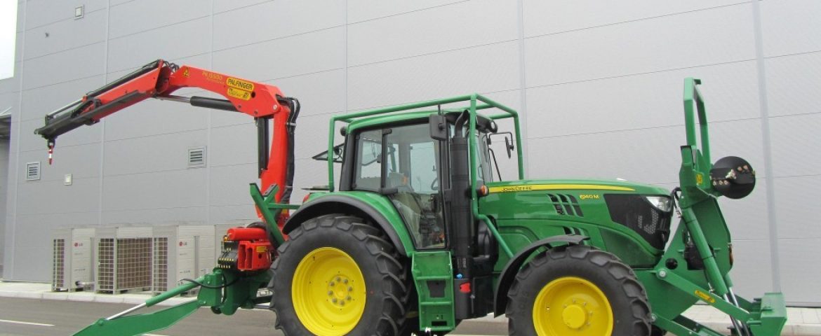 Tractor-Mounted Palfinger PK 15500 Crane for Eurodomus – Elektro Doboj