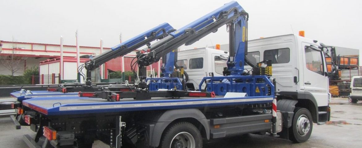 Palfinger dizalica PK 13500 T i fiksna platforma za Gradski parking Skopje