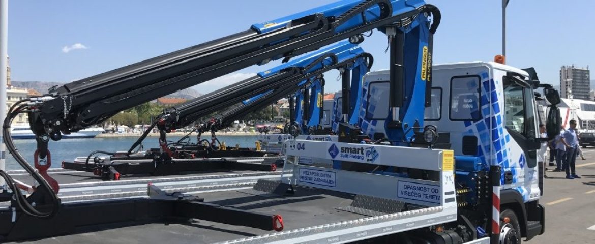 Palfinger dizalica PK 17500T i utovarna platforma F 100 za tvrtku Split parking