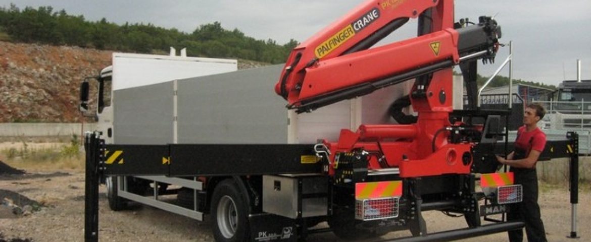 Palfinger Crane PK 12000 and Platform for Man PSC – Crodux Plin
