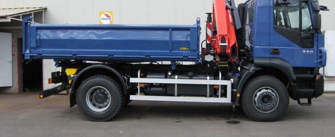 Palfinger Crane PK 12000 and Three-Side Tipper TK 115 for Cargomax – Vodovod Skopje