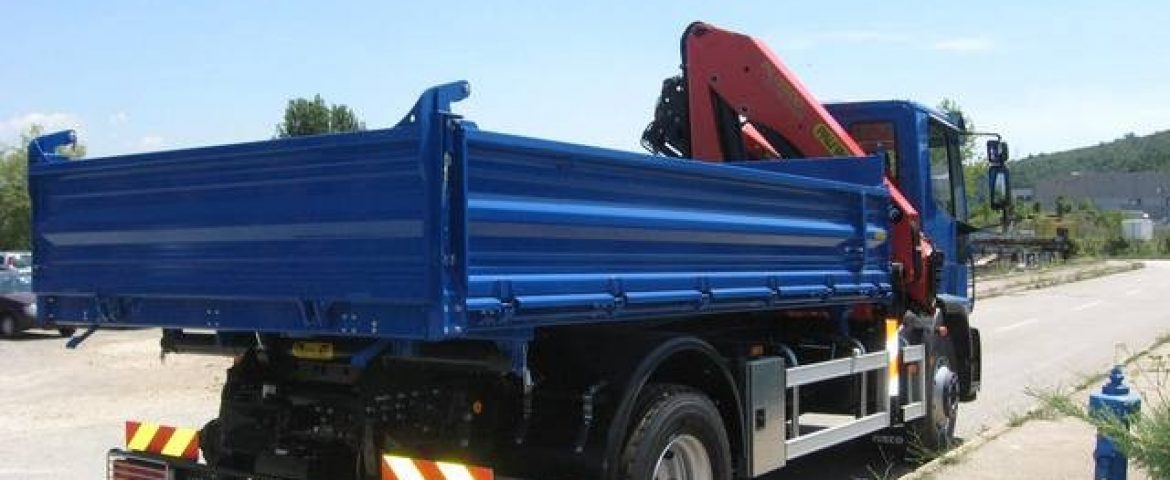 Palfinger dizalica PK 15500 i trostrani kiper TK 95 za Benussi – Vodovod Pula