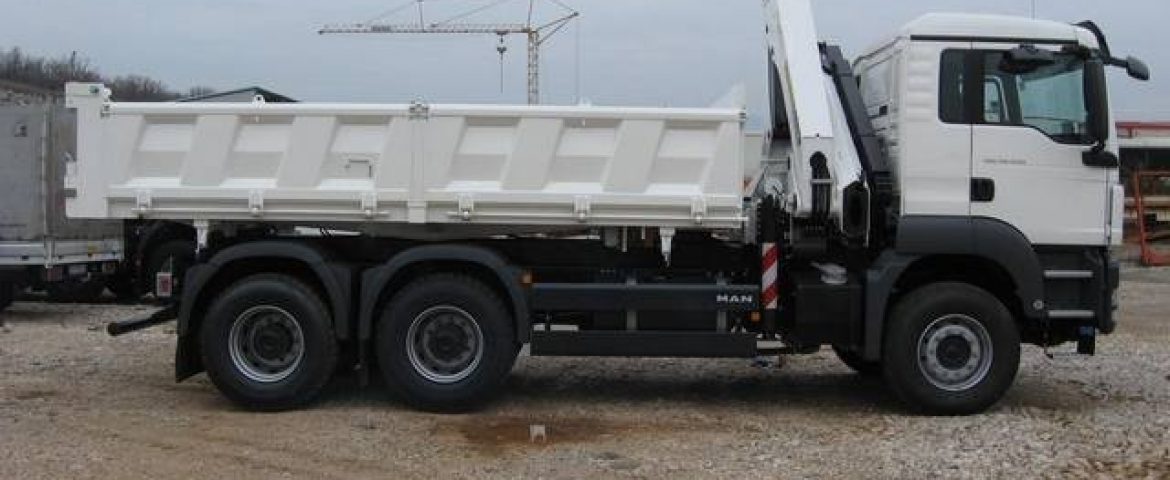 Palfinger dizalica PK 23500 i trostrani kiper TK 160 za Man Psc – Tegra
