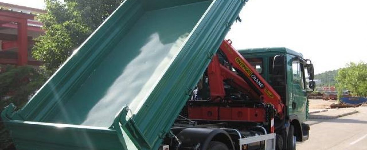 Palfinger dizalica PK 8500 i trostrani kiper TK 75 za tvrtku Lovrinac