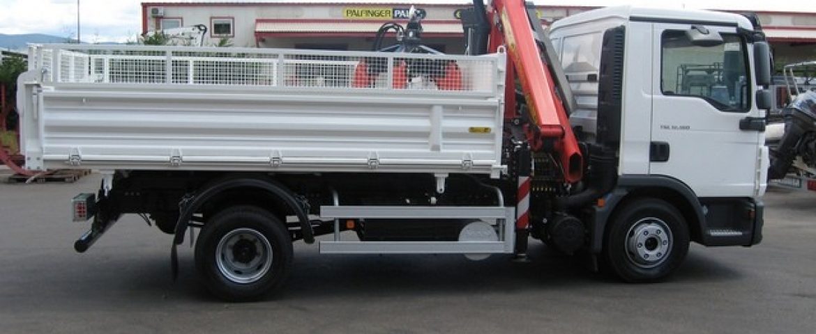 Palfinger Crane PK 8501 K and Three-Side Tipper TK 75 for Gradatin – Nasadi Zadar