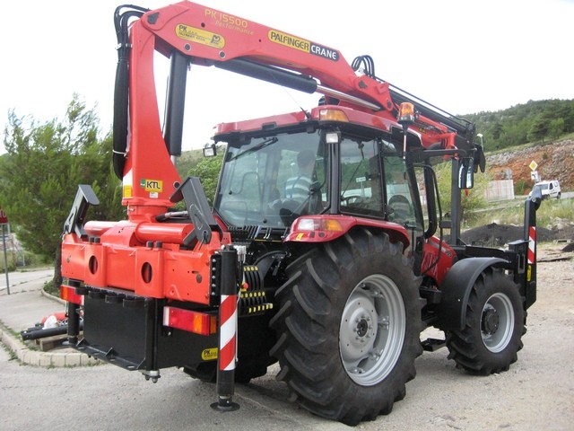 Tractor-Mounted Palfinger PK 15500 Crane with Drilling Unit for JP Elektroprivreda BiH