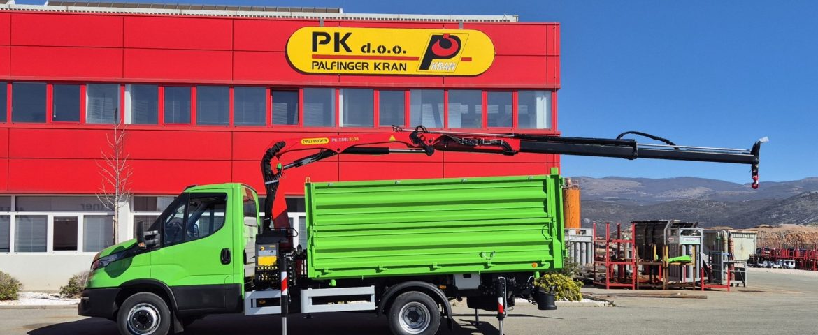 Municipal tipper truck body with Palfinger PK 7.501 SLD5 for Čistoća Rijeka