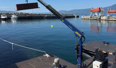 Nova PALFINGER Marine dizalica na pontonu u Rijeci