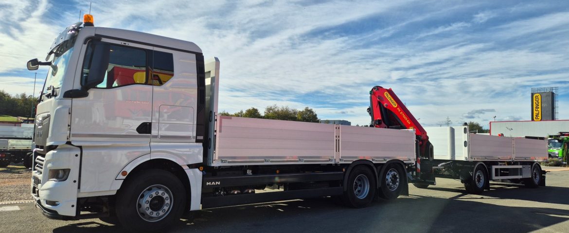 Baustoff kompozicija s PALFINGER dizalicom PK 27001-EH i prikolicom PTS180 za ING-GRAD