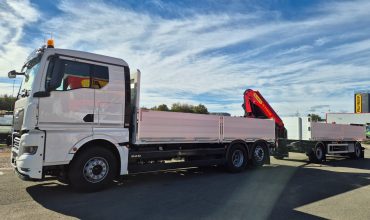 Baustoff kompozicija s PALFINGER dizalicom PK 27001-EH i prikolicom PTS180 za ING-GRAD