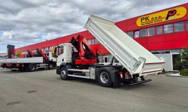 PALFINGER PK 19.001 SLD 5 and TK115-4.2 Three-Way Tipper for Sanit Gradnja